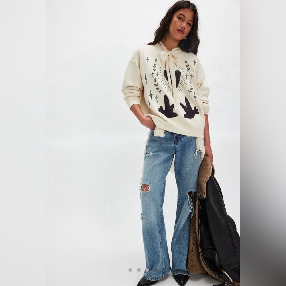 Free People x Tricia Fix My Heart Crewneck XL - Sold out size